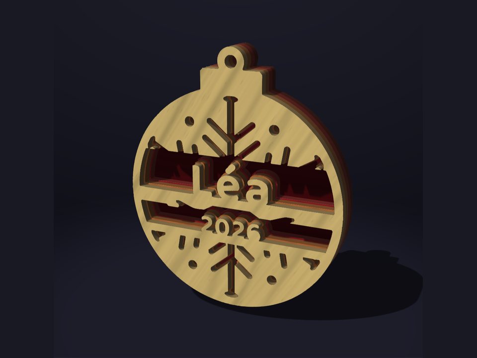 Boule de Noël personnalisée « Léa » en 3D