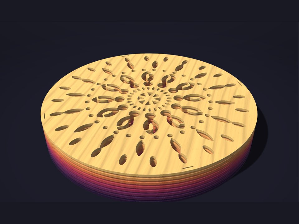 Mandala en couches peint