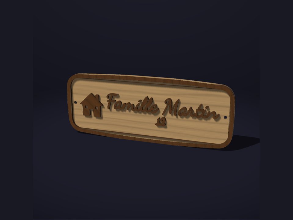Plaque de porte « Famille Martin »